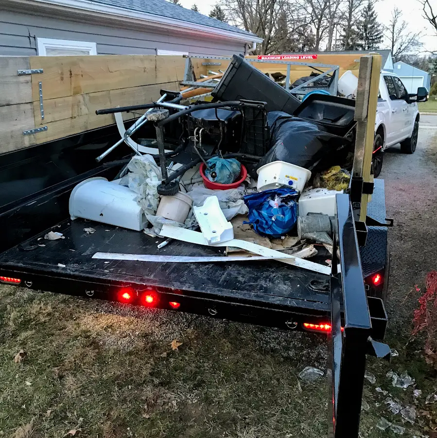 Roll-off dumpster delivered to a residential driveway in Wauseon